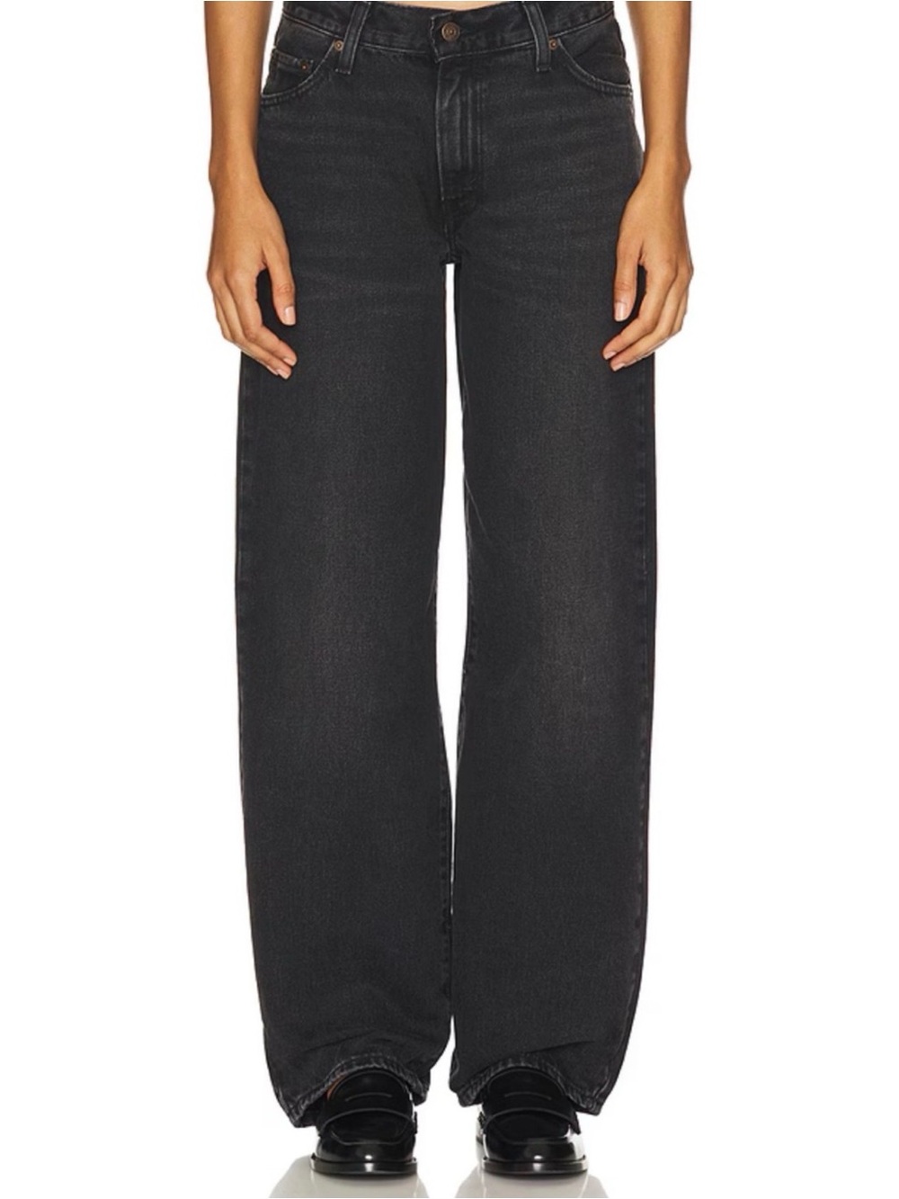 Levi's Black Baggy Dad Jeans